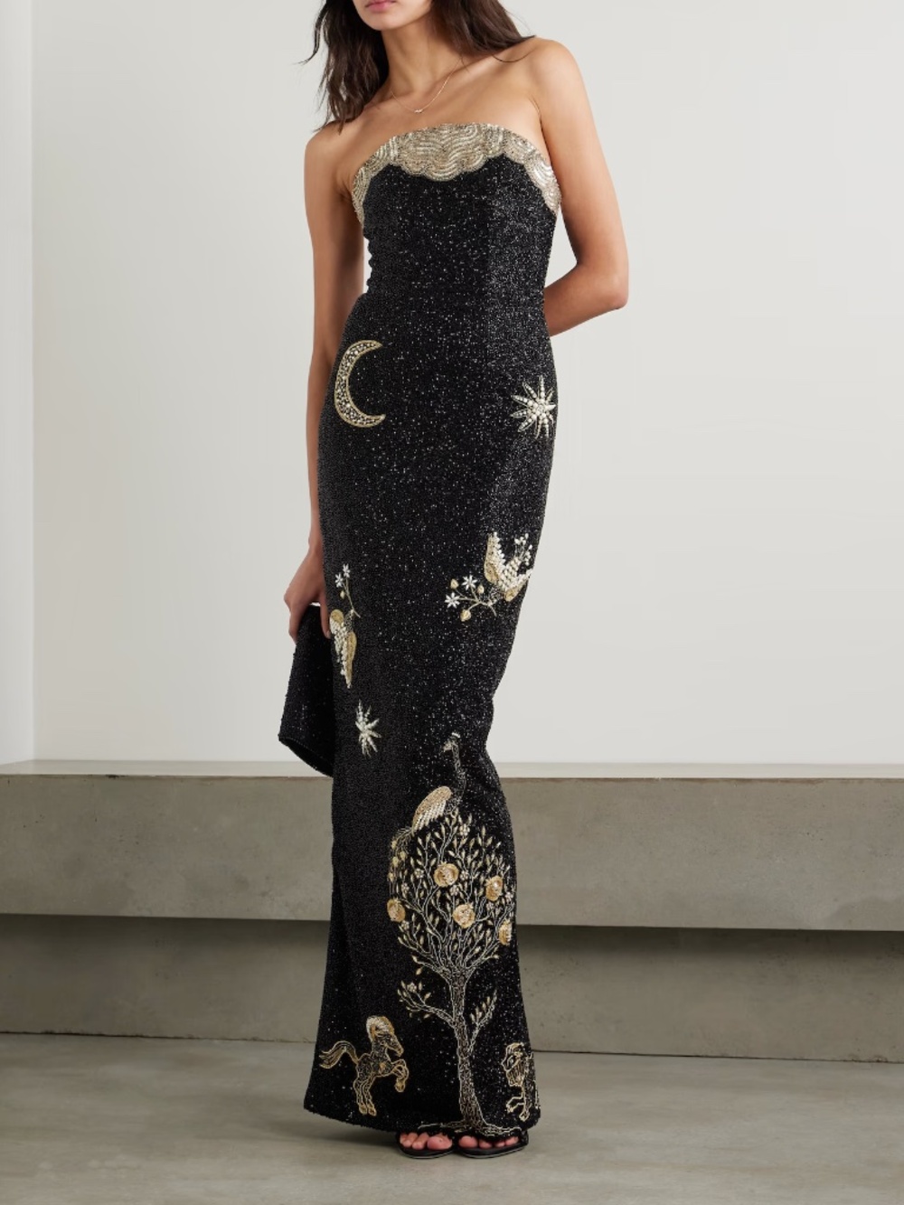 Clio Peppiatt Seraphina Column Gown XS, EXCELLENT Condition